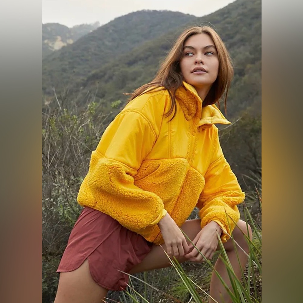 NEW XS Free People Movement Adventure Awaits Sherpa Fleece Jacket